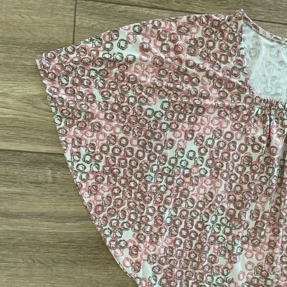 The Limited Cream & Pink Circle Print Blouse, Sz Medium - Picture 10 of 16